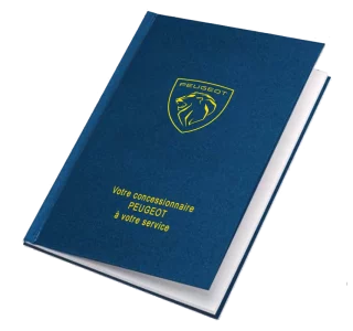 Livret rigide avec logo Peugeot